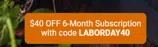 LABORDAY40 coupon verification screenshot