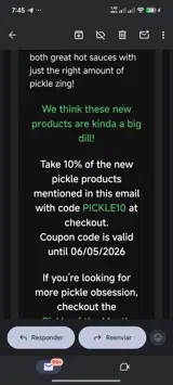PICKLE10 coupon verification screenshot