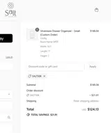 Salt by Sabrina coupon verification screenshot