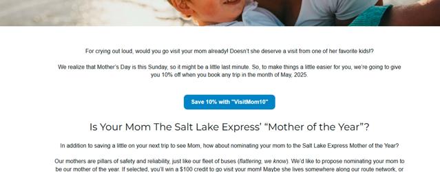 Salt Lake Express checkout page showing Salt Lake Express coupon code box | Screenshot taken by SimplyCodes community member on Jun 5, 2025