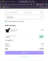 FREESHIP coupon verification screenshot