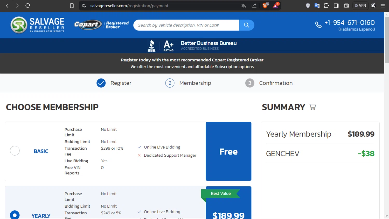 Salvage Reseller checkout page showing Salvage Reseller promo code box | Screenshot taken by SimplyCodes community member on Jul 14, 2024