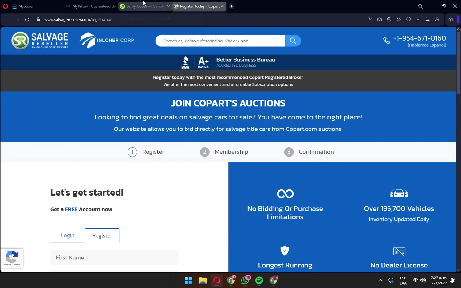 Salvage Reseller checkout page showing Salvage Reseller promo code box | Screenshot taken by SimplyCodes community member on Jan 7, 2025