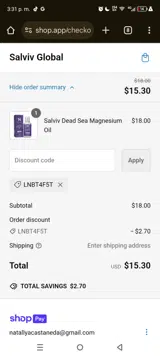 LNBT4F5T coupon verification screenshot