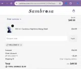 Sambrosa coupon verification screenshot