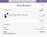 Sambrosa coupon verification screenshot
