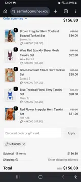 Samiol coupon verification screenshot