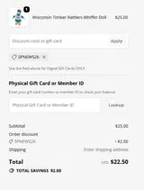 San Antonio Missions coupon verification screenshot
