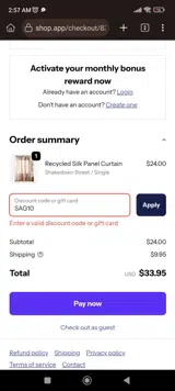 RQWNRS15 coupon verification screenshot
