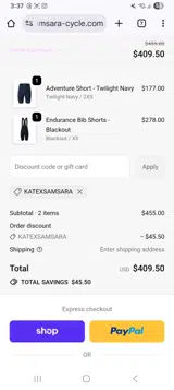 Katexsamsara coupon verification screenshot