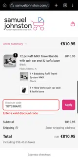 TOYS10AFF coupon verification screenshot