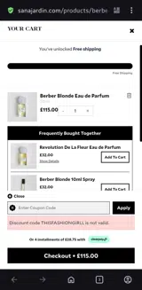 THISFASHIONGIRLL coupon verification screenshot