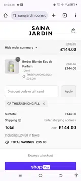 THISFASHIONGIRLL coupon verification screenshot