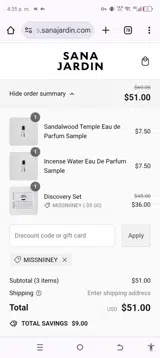MISSNIINEY coupon verification screenshot