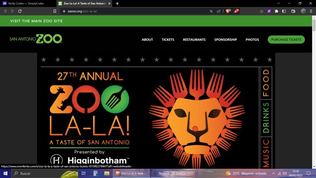 San Antonio Zoo checkout page showing San Antonio Zoo discount code box | Screenshot taken by SimplyCodes community member on May 28, 2023