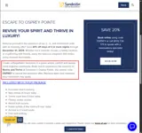 Sandestin coupon verification screenshot