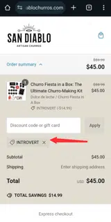 INTROVERT coupon verification screenshot