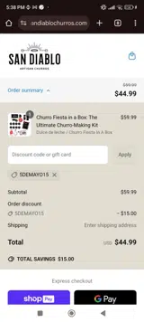 5deMayo15 coupon verification screenshot