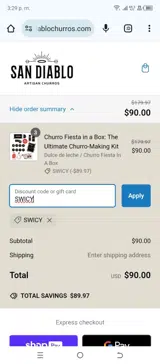 SWICY coupon verification screenshot
