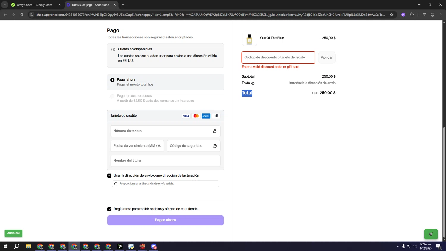 San Diego Symphony promo code screenshot showing code MFCU25 applied at San Diego Symphony checkout page. Uploaded by SimplyCodes community member gggggggggggggggggggggg on Dec 4, 2025