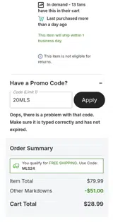 San Jose Earthquakes coupon verification screenshot