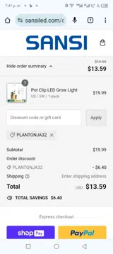PLANTONJA32 coupon verification screenshot