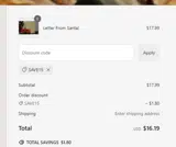 SAVE15 coupon verification screenshot