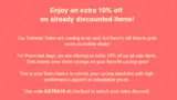 EXTRA10 coupon verification screenshot