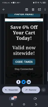 Sanzo Specialties coupon verification screenshot