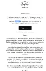 shine25 coupon verification screenshot