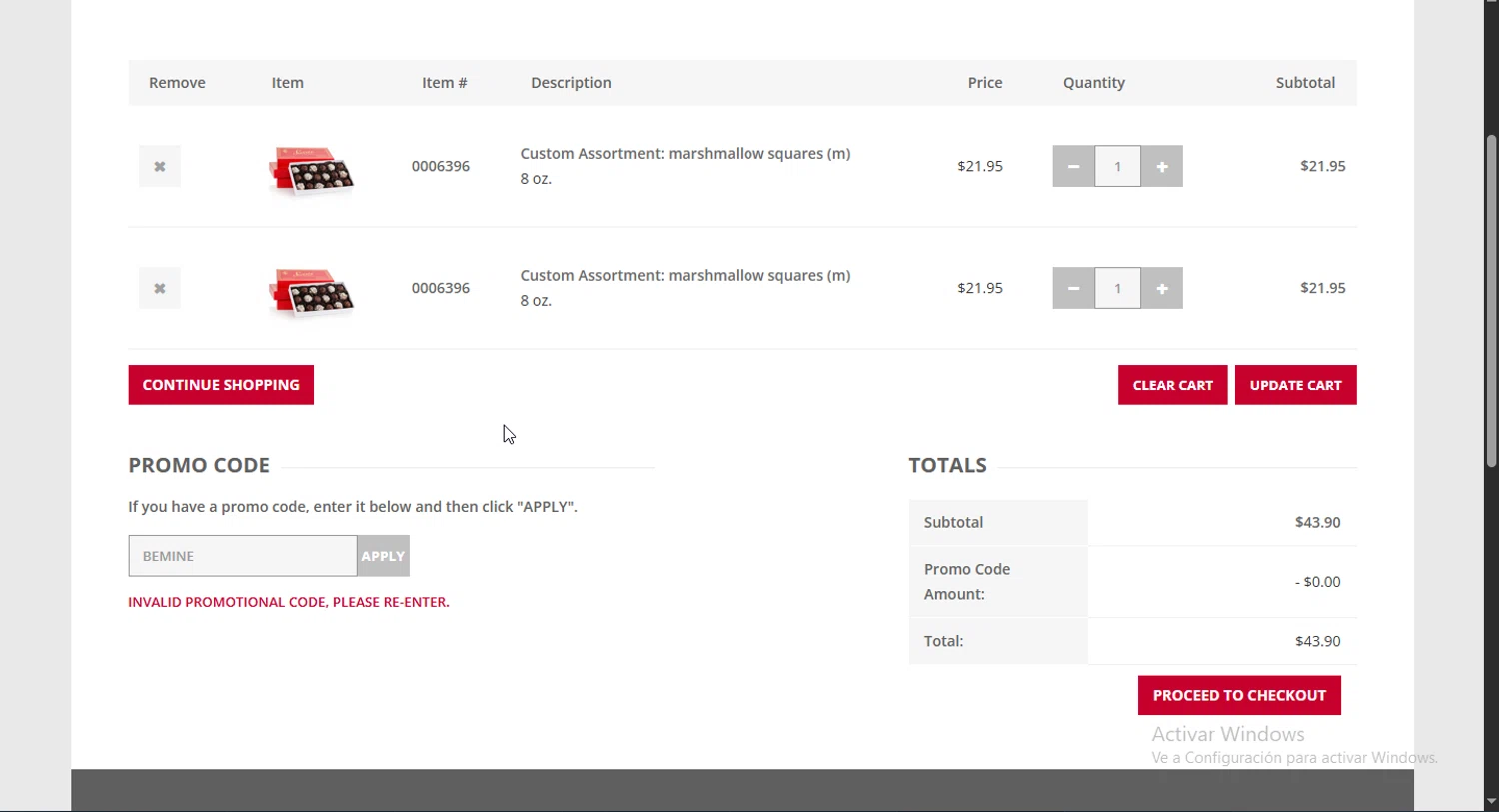 Sarris Candies promo code screenshot showing code BEMINE applied at Sarris Candies checkout page. Uploaded by SimplyCodes community member Heibk201 on Apr 9, 2025