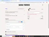 Sasha Therese coupon verification screenshot