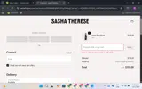 Sasha Therese coupon verification screenshot