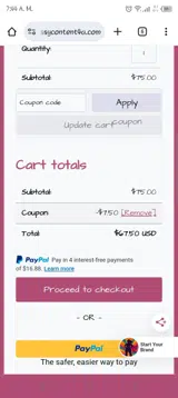 10NANO coupon verification screenshot