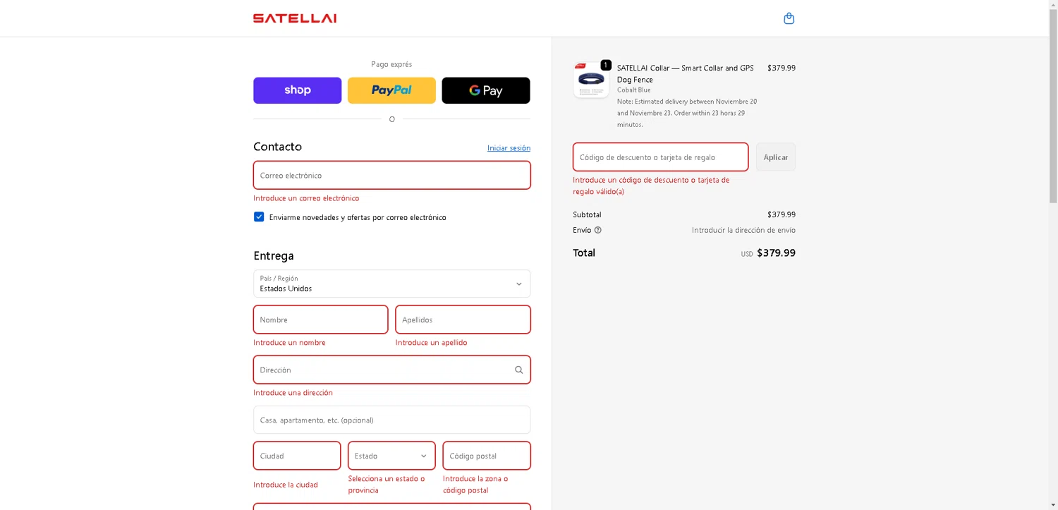 SATELLAI promo code screenshot showing code PTN25 applied at SATELLAI checkout page. Uploaded by SimplyCodes community member SwiftLynx7415 on Nov 17, 2025