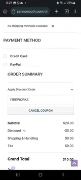 Satin Smooth coupon verification screenshot