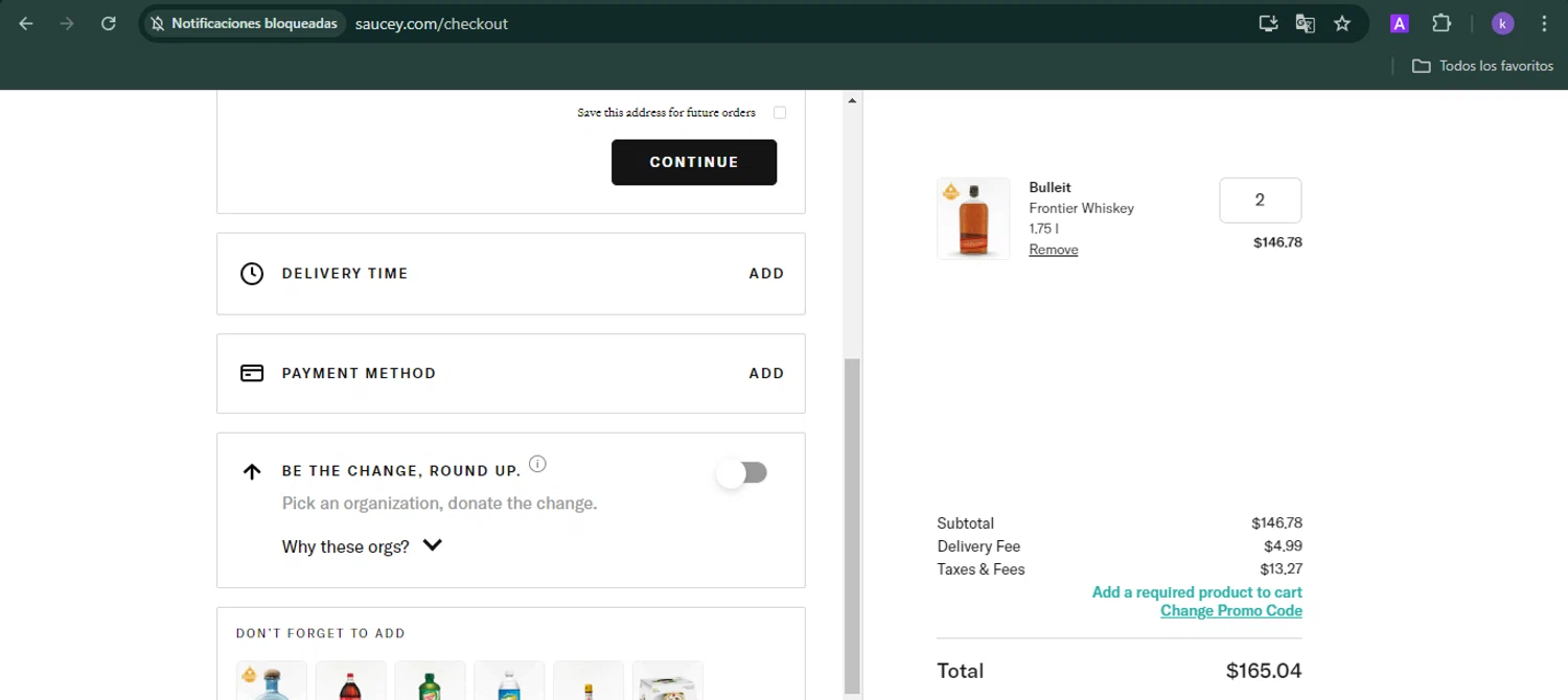 where to use Saucey promo code box