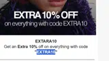 EXTRA10 coupon verification screenshot