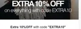 extra10 coupon verification screenshot