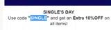 SINGLE coupon verification screenshot