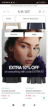 Extra10 coupon verification screenshot