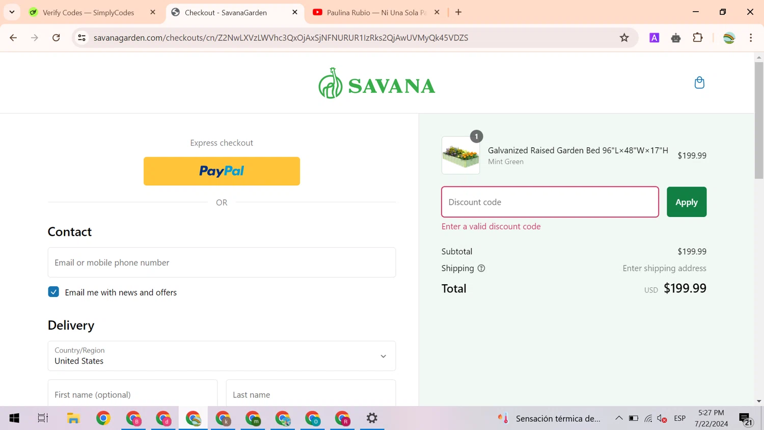 how to use Savana Garden coupons