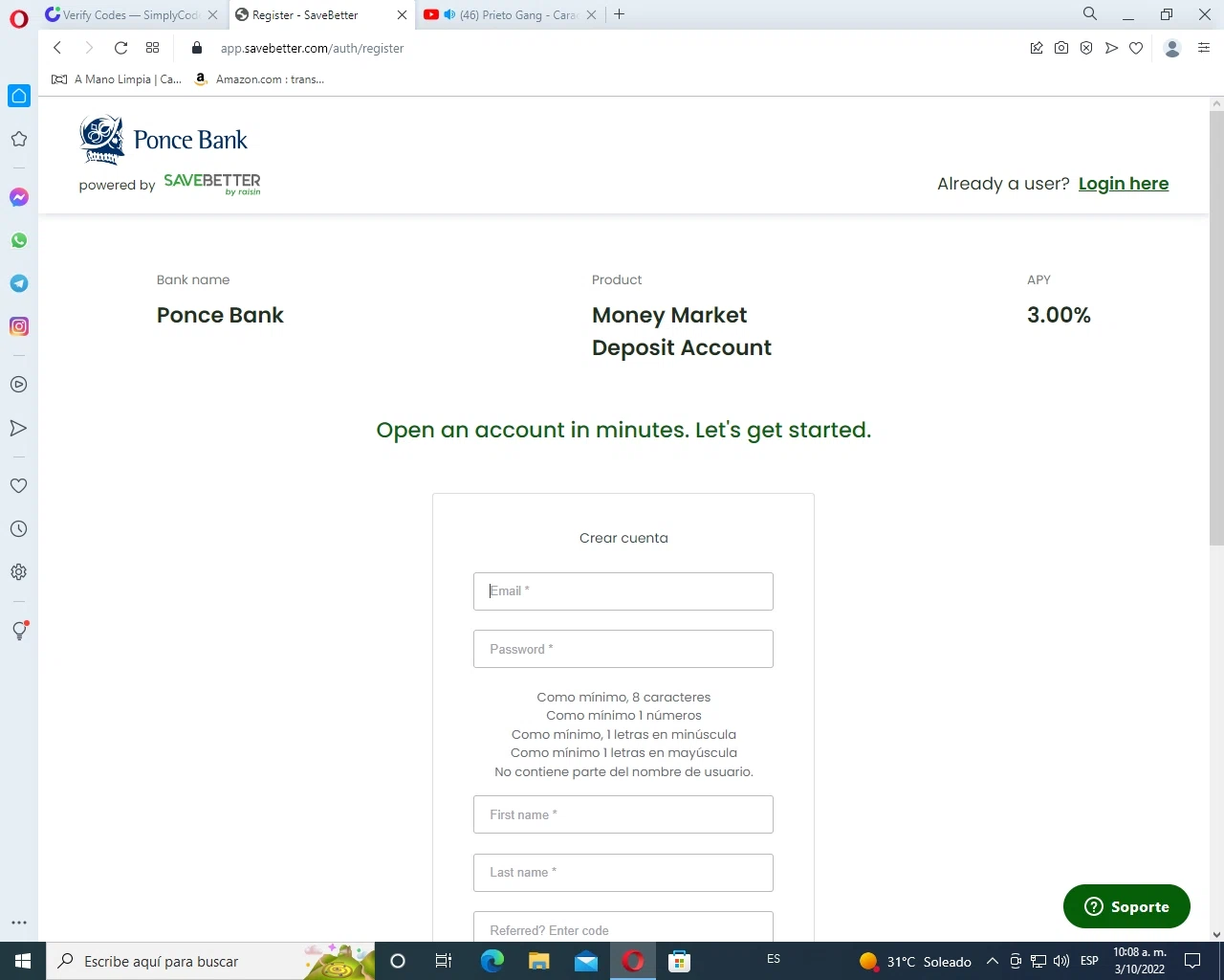 Raisin checkout page showing Raisin promo code box | Screenshot taken by SimplyCodes community member on Oct 3, 2022