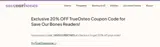 Save Our Bones coupon verification screenshot
