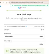 FIORECLAIRE coupon verification screenshot