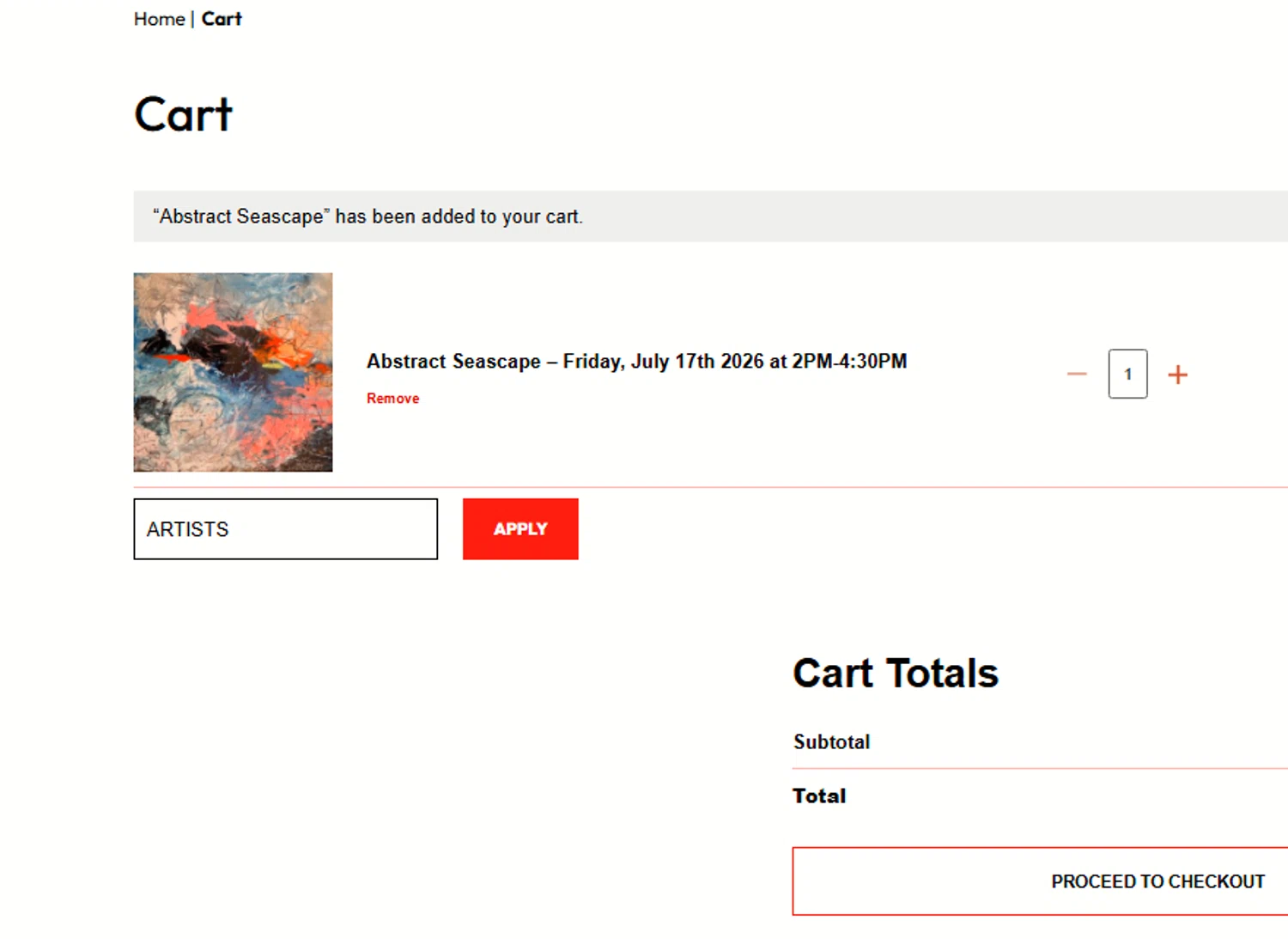 Sawdust Art Festival coupon code screenshot showing code ARTISTS applied at Sawdust Art Festival checkout page. Uploaded by SimplyCodes community member usercode123 on Dec 27, 2025