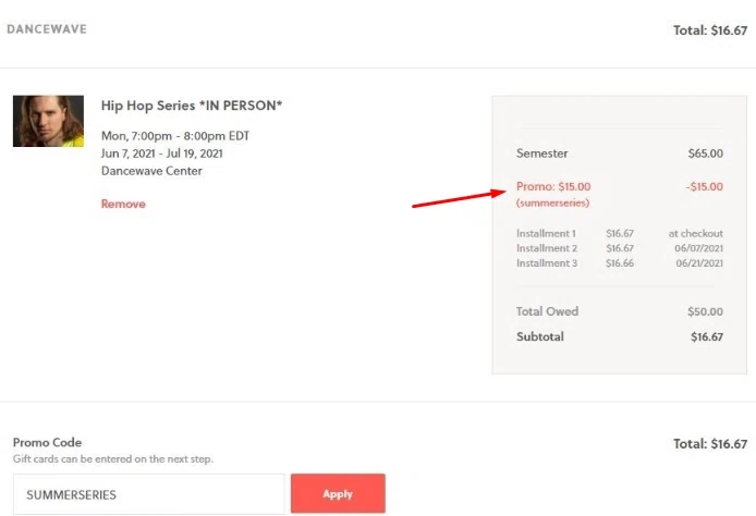 Sawyer Kids checkout page showing Sawyer Kids promo code box | Screenshot taken by SimplyCodes community member on Jul 1, 2021