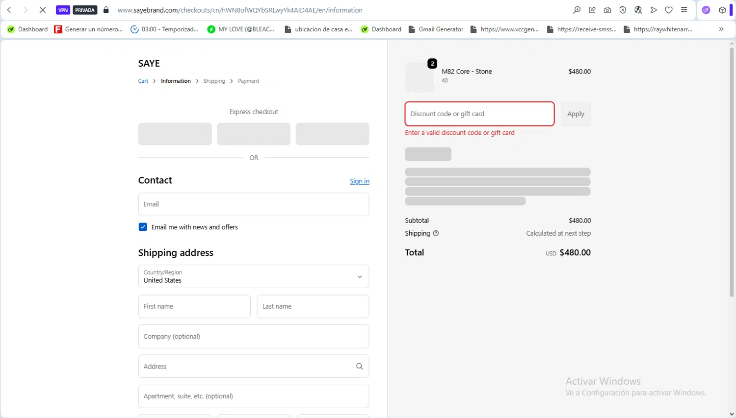SAYE discount code screenshot showing code EXPRESS25 applied at SAYE checkout page. Uploaded by SimplyCodes community member VoucherFalcon3942 on Feb 15, 2026