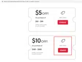 tenoff coupon verification screenshot