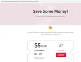 fiveoff coupon verification screenshot